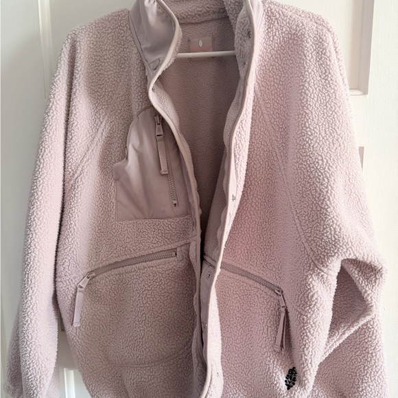 Free People Movement Hit the Slopes Fleece Jacket Pale Purple Size L - Picture 2 of 6